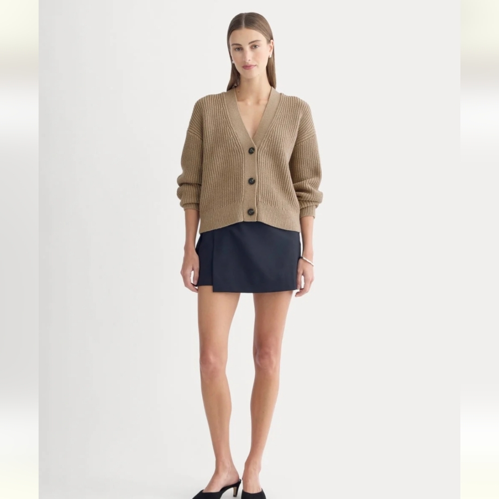 EVERLANE The Boxy Everyday Cotton Cardigan (XL)